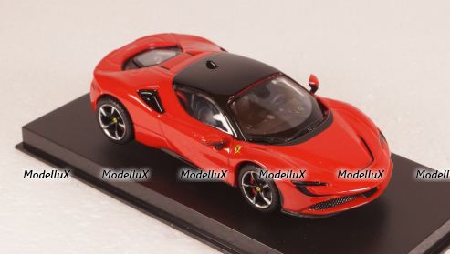 Ferrari SF90 hybrid stradale 2019 red, Burago 1:43