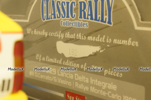 Lancia Delta Integrale Rally Monte Carlo 1989 - St.Nr.11 - D.Cerrato/G.Vasino, SunStar 1:18 