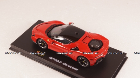 Ferrari SF90 hybrid stradale 2019 red, Burago 1:43