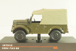 ГАЗ-69 4х4 1954, хаки, IST012, IST 1:43 (Без картонной коробки!)