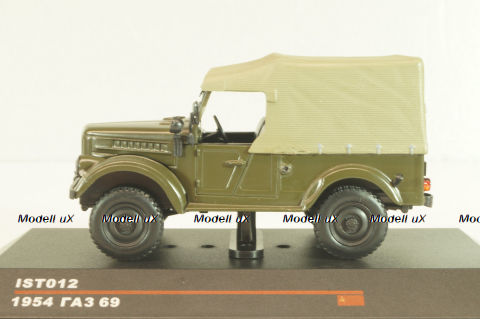 ГАЗ-69 4х4 1954, хаки, IST012, IST 1:43 (Без картонной коробки!)