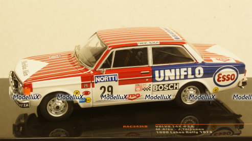 Volvo 142, No.29, 1000 Lakes Rally M.Alen/J.Toivonen, RAC343LQ, IXO 1:43