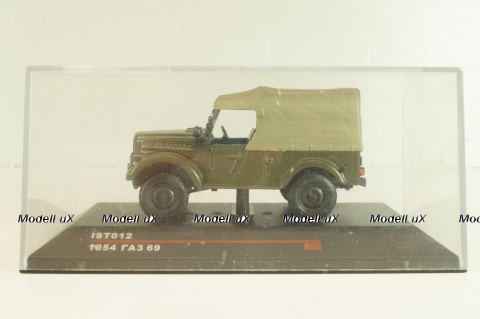 ГАЗ-69 4х4 1954, хаки, IST012, IST 1:43 (Без картонной коробки!)