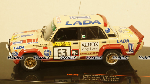 Ваз 2105 Lada VFTS, No.63, 1000 Lakes Rallye, N.Bolshikh/I.Bolshikh, 1984, RAC348, IXO 1:43