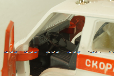 Раф-22031, скорая медицинская помощь, бело-серый, октябрь 1991, Тантал/Радон 1:43