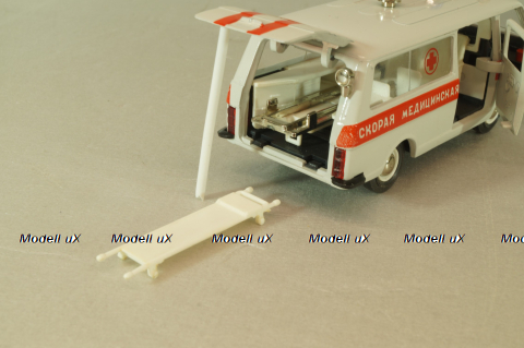Раф-22031, скорая медицинская помощь, бело-серый, октябрь 1991, Тантал/Радон 1:43