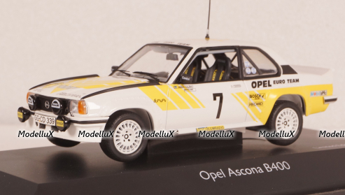 Opel Ascona B400 No.7, Swedish Rally Kullang 1980, Schuco 1:43