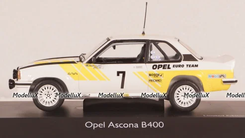Opel Ascona B400 No.7, Swedish Rally Kullang 1980, Schuco 1:43