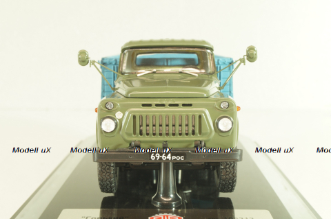 Газ-53А бортовой 1978, хаки/синий, 105313, DiP Models 1:43