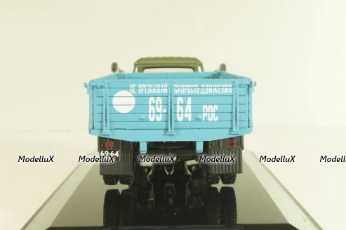 Газ-53А бортовой 1978, хаки/синий, 105313, DiP Models 1:43