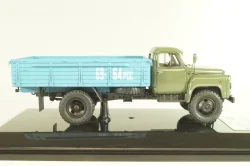Газ-53А бортовой 1978, хаки/синий, 105313, DiP Models 1:43
