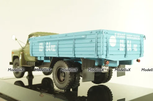 Газ-53А бортовой 1978, хаки/синий, 105313, DiP Models 1:43