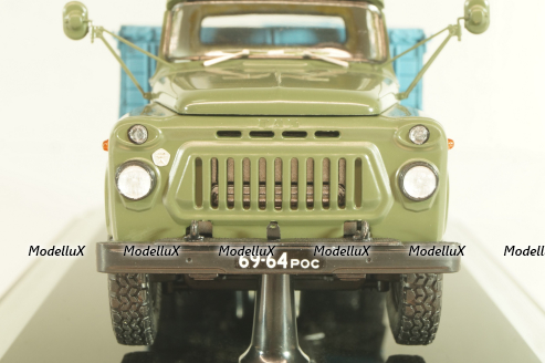 Газ-53А бортовой 1978, хаки/синий, 105313, DiP Models 1:43