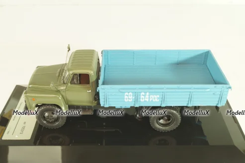 Газ-53А бортовой 1978, хаки/синий, 105313, DiP Models 1:43