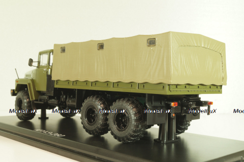 Краз-260 грузовой автомобиль с тентом 1981, хаки, SSM1324, SSM 1:43