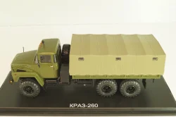 Краз-260 грузовой автомобиль с тентом 1981, хаки, SSM1324, SSM 1:43