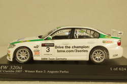 BMW 320i E90 WTCC 2007 Team Germany, Winner Race 2 Curibita, J.Müller, 400072603, Minichamps 1:43