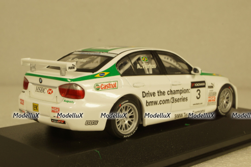 BMW 320i E90 WTCC 2007 Team Germany, Winner Race 2 Curibita, J.Müller, 400072603, Minichamps 1:43