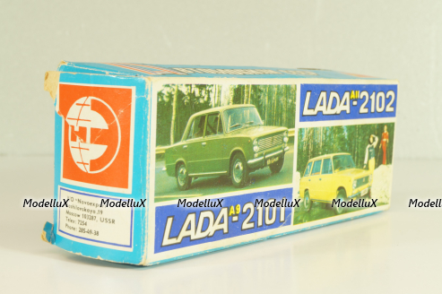 Ваз-2102 А11, Жигули, кирпичный, Май 19..г, Тантал/Радон 1:43