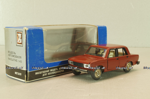 Ваз-2105 жигули, бордовая, август 1988г.,Тантал/Радон 1:43