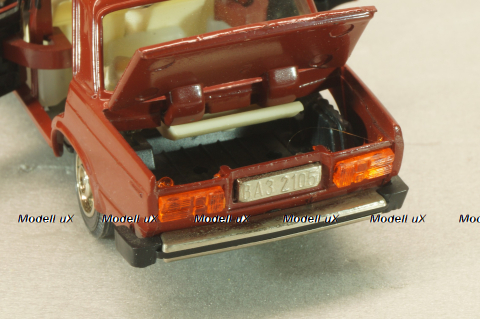 Ваз-2105 жигули, бордовая, август 1988г.,Тантал/Радон 1:43