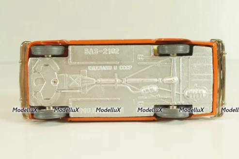 Ваз-2102 А11, Жигули, кирпичный, Май 19..г, Тантал/Радон 1:43