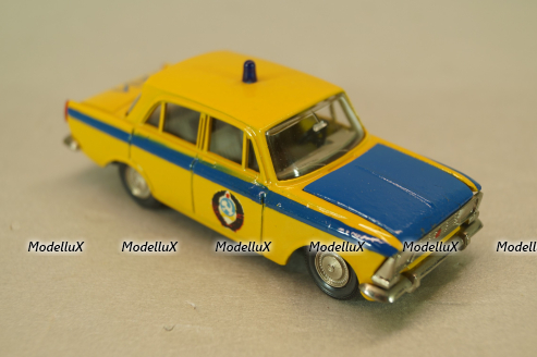 Москвич-412 А8, ГАИ, 3 зажима,Тантал/Радон 1:43 (Без коробки!)