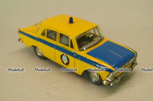 Москвич-412 А8, ГАИ, 3 зажима,Тантал/Радон 1:43