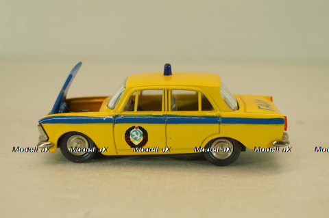 Москвич-412 А8, ГАИ, 3 зажима,Тантал/Радон 1:43