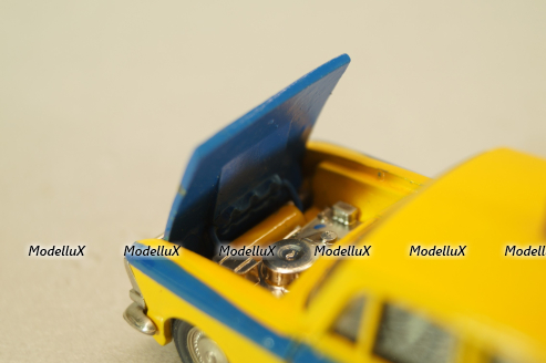 Москвич-412 А8, ГАИ, 3 зажима,Тантал/Радон 1:43 (Без коробки!)