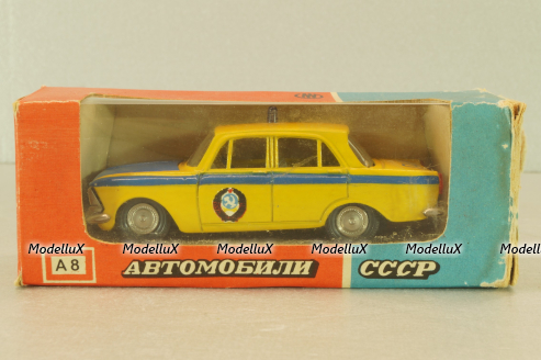 Москвич-412 А8, ГАИ, 3 зажима,Тантал/Радон 1:43 (Без коробки!)