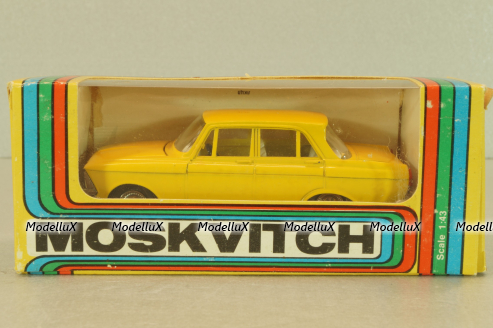 Москвич-412 А2, 2 зажима, желтый, декабрь 1978, Тантал/Радон 1:43