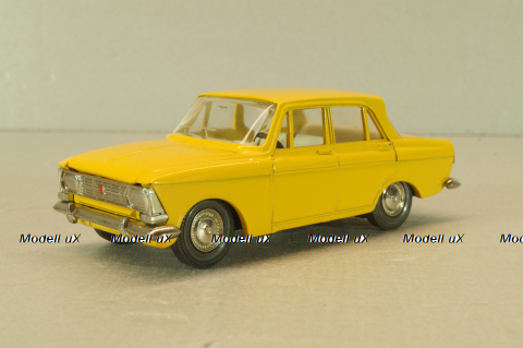 Москвич-412 А1, 2 зажима, желтый, декабрь 1978, Тантал/Радон 1:43