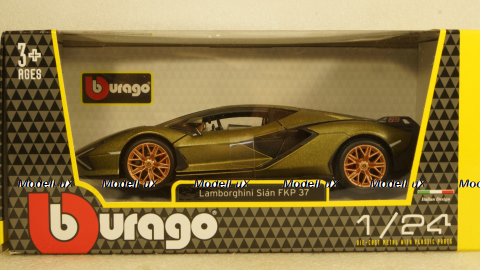 Lamborghini Sian FKP 37, matt olivee, Burago 1:24