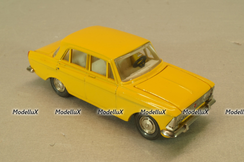 Москвич-412 А2, 2 зажима, желтый, декабрь 1978, Тантал/Радон 1:43