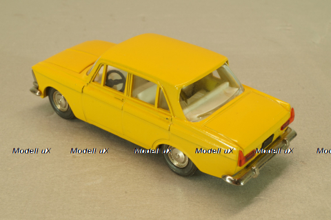 Москвич-412 А1, 2 зажима, желтый, декабрь 1978, Тантал/Радон 1:43