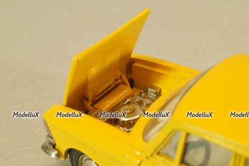 Москвич-412 А2, 2 зажима, желтый, декабрь 1978, Тантал/Радон 1:43