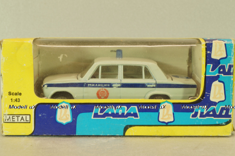 Ваз-2101 Милиция, бело-голубой, сентябрь 1990г.,  Тантал/Радон 1:43