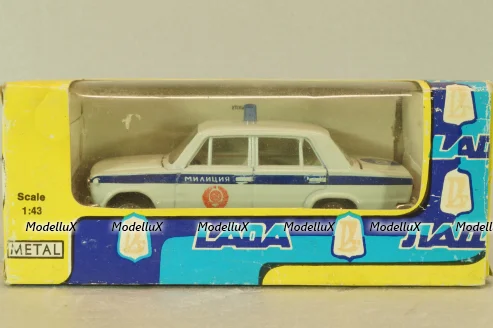 Ваз-2101 Милиция, бело-голубой, сентябрь 1990г.,  Тантал/Радон 1:43