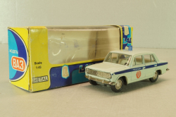 Ваз-2101 Милиция, бело-голубой, сентябрь 1990г.,  Тантал/Радон 1:43