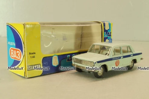 Ваз-2101 Милиция, бело-голубой, сентябрь 1990г.,  Тантал/Радон 1:43