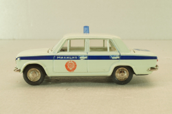 Ваз-2101 Милиция, бело-голубой, сентябрь 1990г.,  Тантал/Радон 1:43