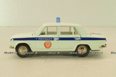 Ваз-2101 Милиция, бело-голубой, сентябрь 1990г.,  Тантал/Радон 1:43
