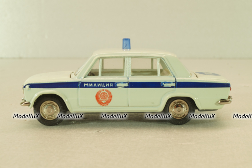 Ваз-2101 Милиция, бело-голубой, сентябрь 1990г.,  Тантал/Радон 1:43