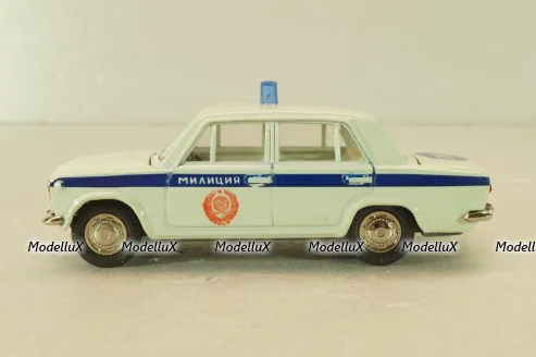 Ваз-2101 Милиция, бело-голубой, сентябрь 1990г.,  Тантал/Радон 1:43