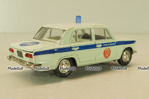 Ваз-2101 Милиция, бело-голубой, сентябрь 1990г.,  Тантал/Радон 1:43