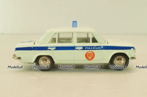 Ваз-2101 Милиция, бело-голубой, сентябрь 1990г.,  Тантал/Радон 1:43
