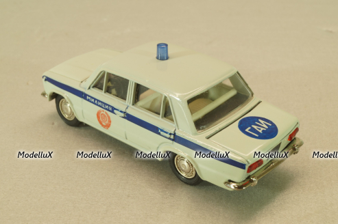 Ваз-2101 Милиция, бело-голубой, сентябрь 1990г.,  Тантал/Радон 1:43