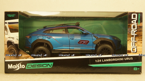 Lamborghini Urus metallic-blue/Decorated No.63, Maisto 1:24