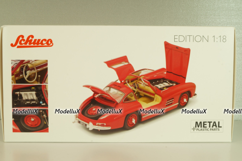 Mercedes-Benz 300 SL Gullwing (W198) Coupe 1955,red, 450060100, Schuco 1:18